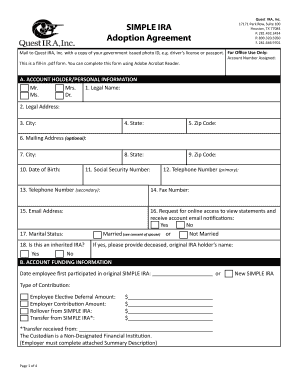 SIMPLE IRA Adoption Agreement