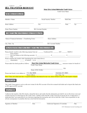 IRA Transfer Request Form