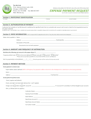 IRA Expense Payment Request Form