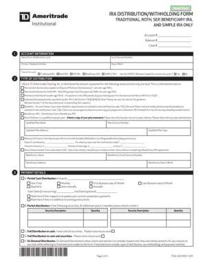 IRA Distribution/Withholding Form