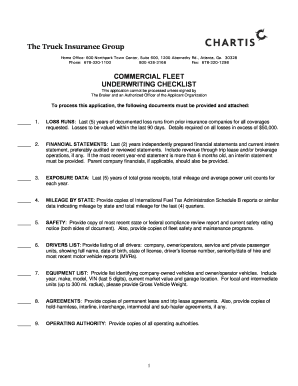 Chartis Fleet Application 07-3 revision