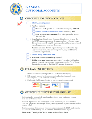 GAMMA Custodial Account Agreement