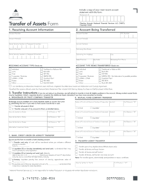 Transfer of Assets Form