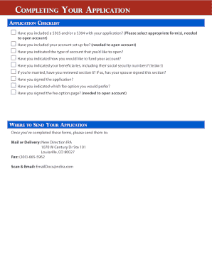 Self-Directed IRA Application for SIMPLE Accounts