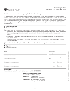 Request to Add Target Date Series