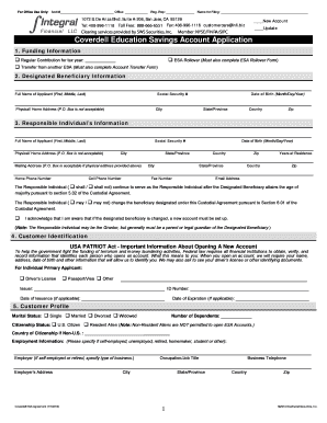Coverdell ESA Agreement and Disclosure Statement