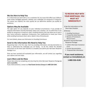 Uniform Borrower Assistance Form