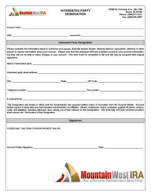 Interested Party Designation Form