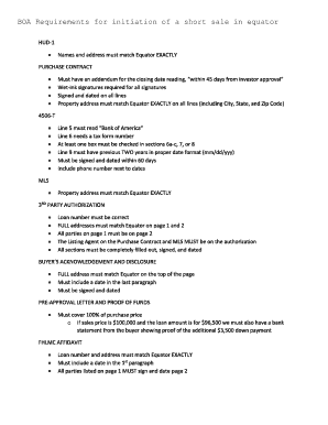 Short Sale Third-Party Authorization Form