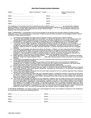 Short Sale Purchase Contract Addendum