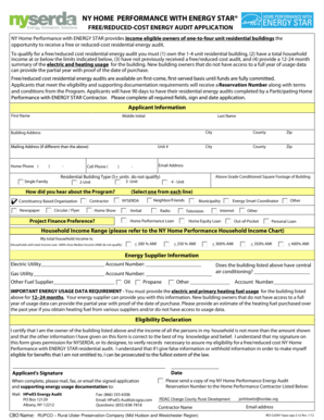 NY Home Performance Energy Audit Application
