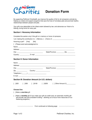 Corporate donation request form - Donation Form - Petsmart Charities - petsmartcharities