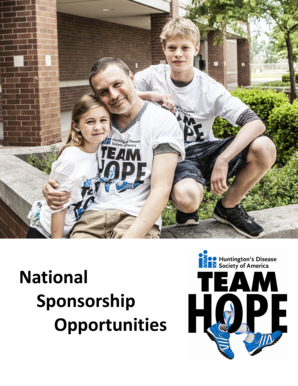 Team Hope Walk Sponsorship Form