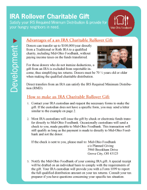 IRA Charitable Rollover Gift Form