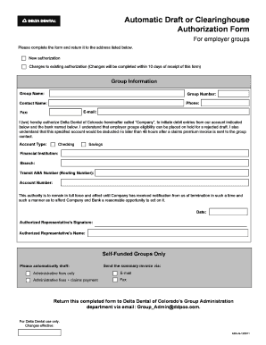 Delta Dental Colorado Authorization Form
