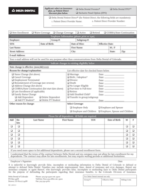 Delta Dental Enrollment Form