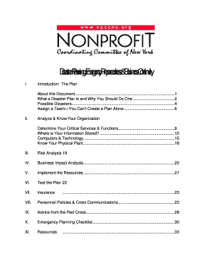 Disaster Recovery Plan Template