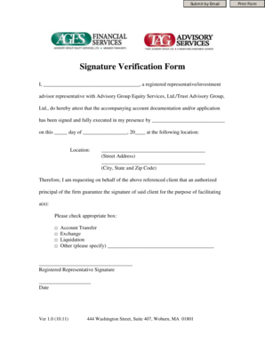 Signature Verification Form