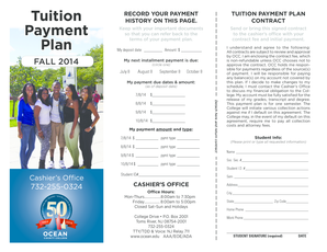 Simple payment agreement template word - Tuition Payment Plan (PDF) - Ocean County College - ocean