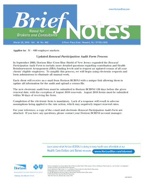 Horizon Renewal Participation Audit Form