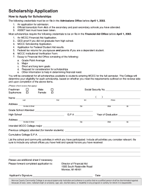 Scholarship Application Form