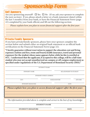 Sponsorship Form