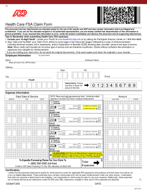 Health Care FSA Claim Form