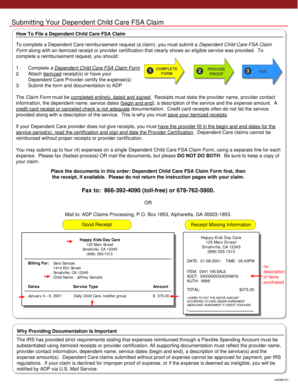 Dependent Child Care FSA Claim Form