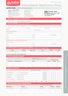 International Application Form
