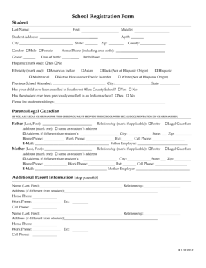 School Registration Form