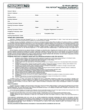 Polyglass Material Warranty
