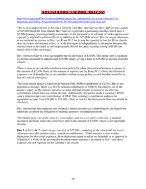 Example Form W-2 for Clergy