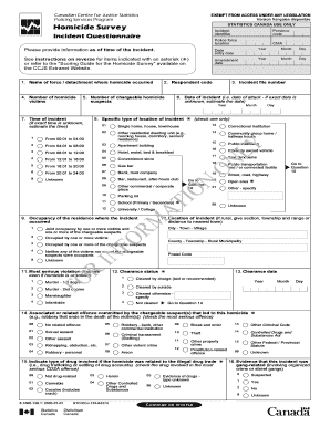 Canadian Homicide Survey Form