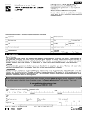 1999 Annual Retail Chain Survey