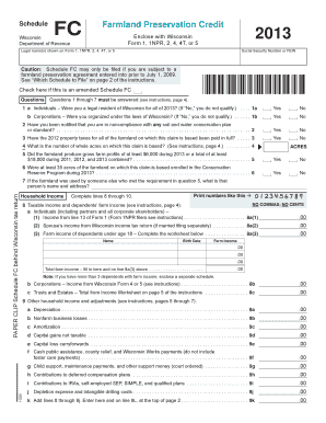 Wisconsin Farmland Preservation Credit Form