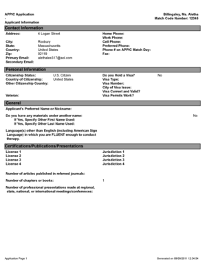 APPIC Application Form