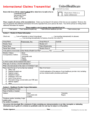 UHC Foreign Medical Claim Form - Your Transocean Benefits