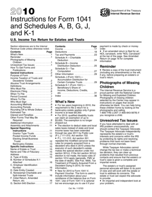 Instructions for Form 1041