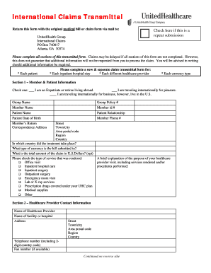 Uhc international claim form - International United HealthCare Form - MyABX