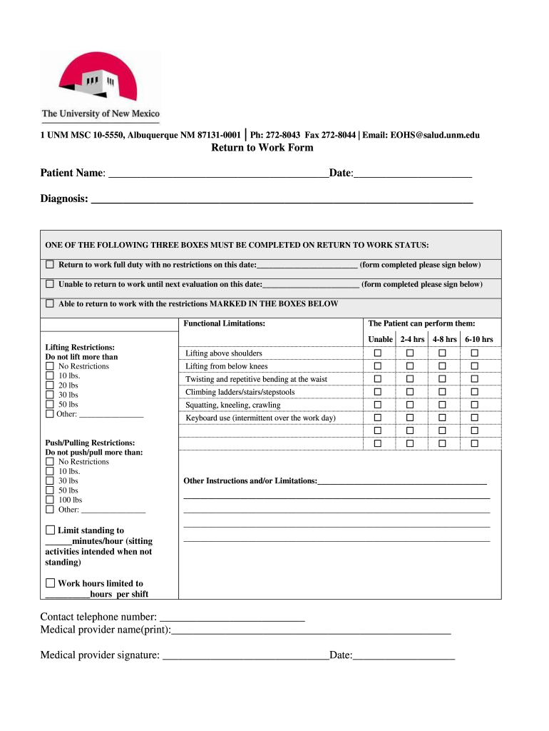 Doctors Note Albuquerque - Fill Online, Printable, Fillable, Blank With Regard To Urgent Care Doctors Note Template