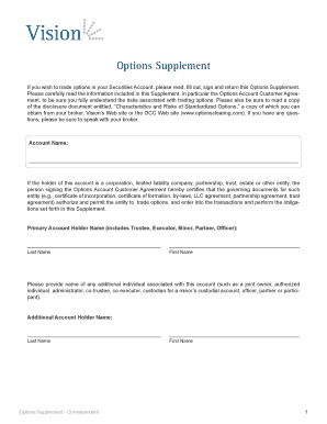 Options Supplement