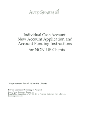 AutoShares Non-US Client Account Application