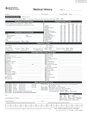 Medical History Form