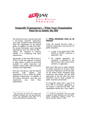 IRS Nonprofit Transparency Requirements