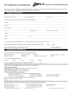 ALA Membership Application Form