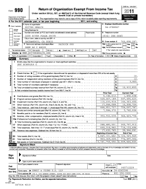 Form 990 Return of Organization Exempt From Income Tax