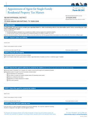 Texas Single-Family Property Tax Agent Appointment