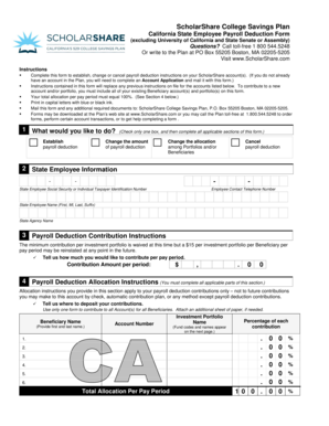 California State Employee Payroll Deduction Form