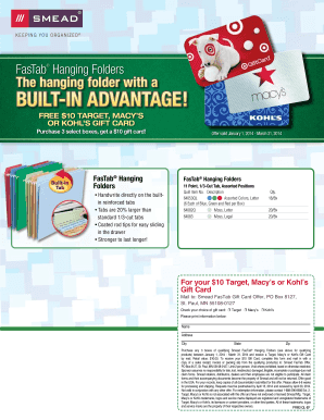 FasTab Hanging Folders Gift Card Offer