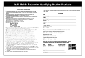 Quill Mail-In Rebate Form for Brother Products